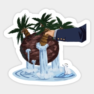 Palm Tree Plantation on Peat Land Sticker